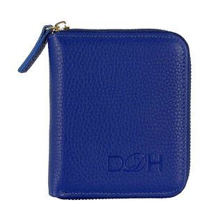 DALLAS DESIGNER HANDBAGS  Zipyy Grain Leather Ladies Wallet Blue